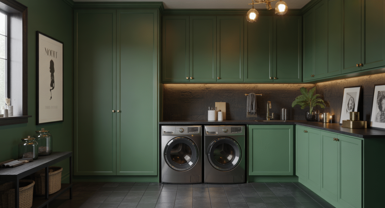 Green Laundry Room Ideas