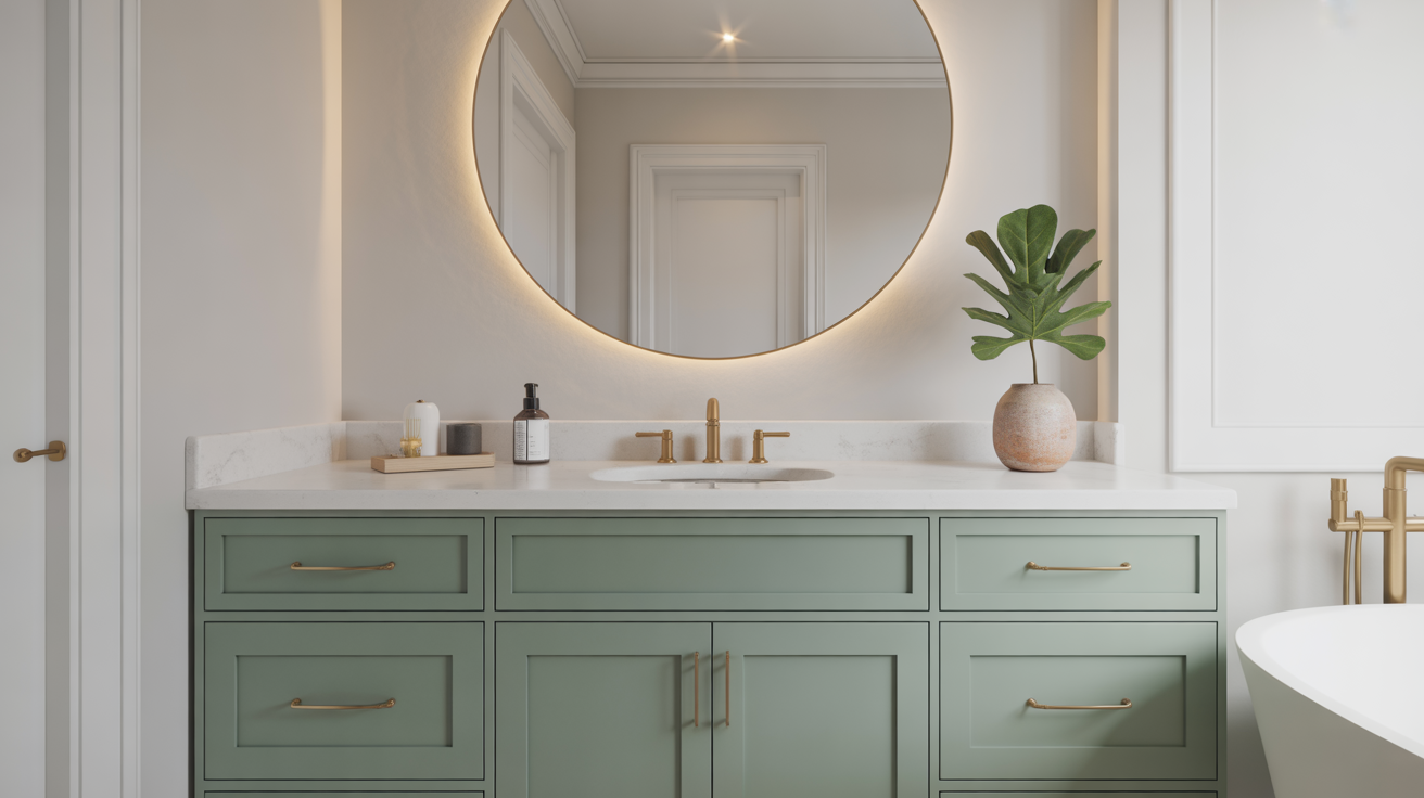 Green and White Bathroom Ideas