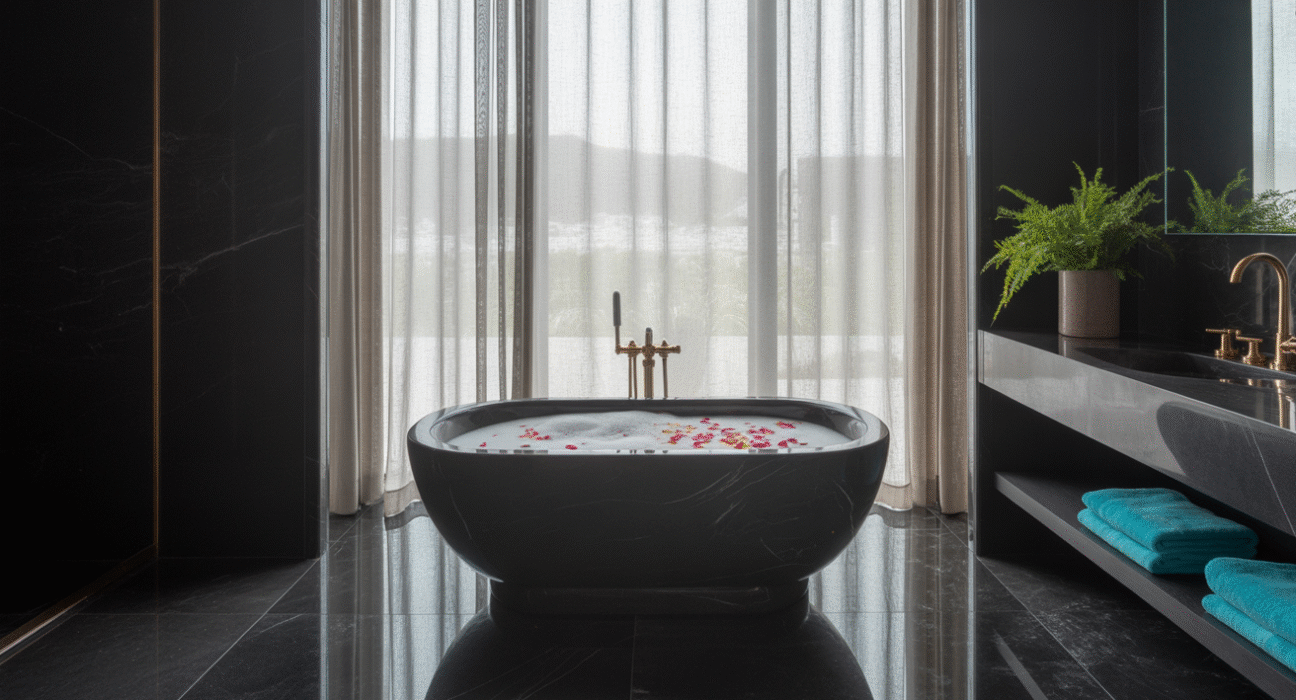 Black Marble Bathroom Ideas