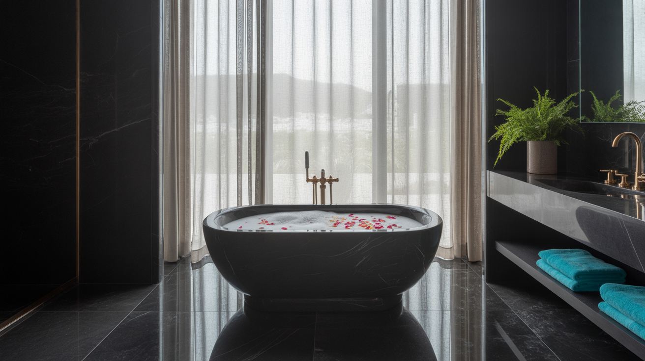 Black Marble Bathroom Ideas