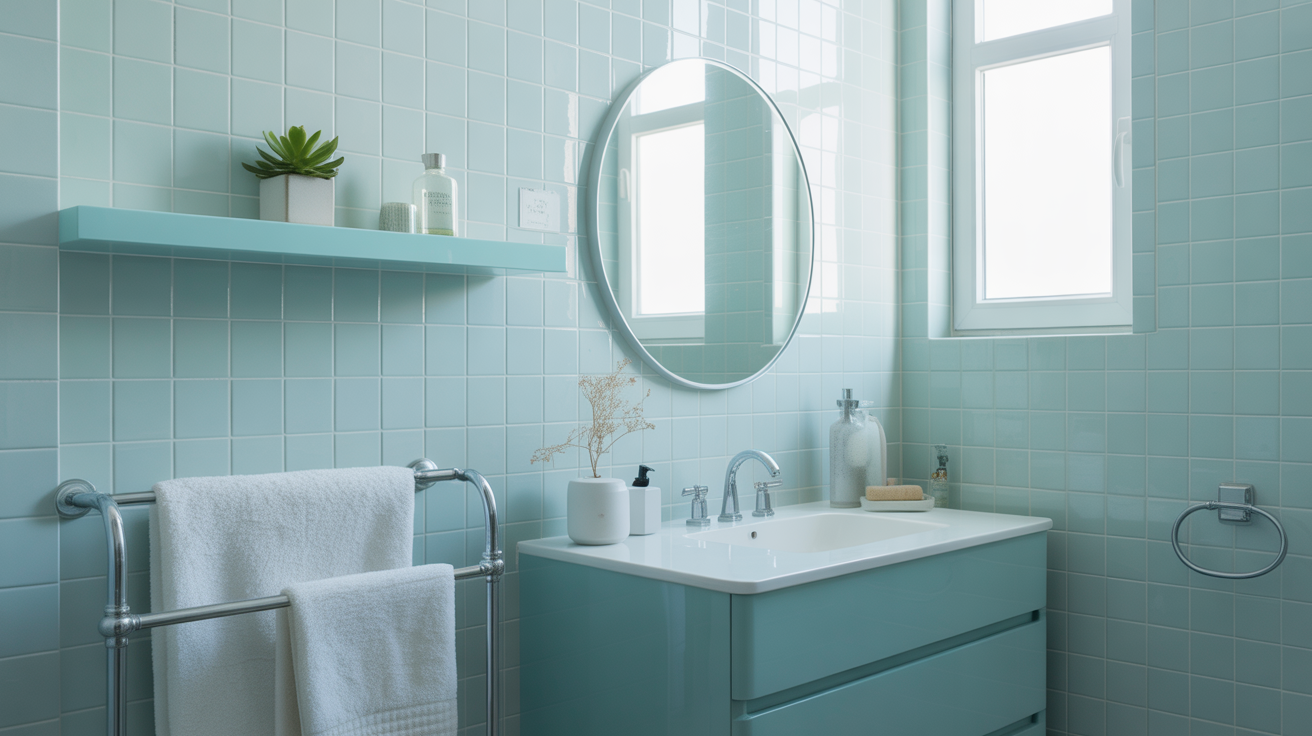 Blue Tile Bathroom