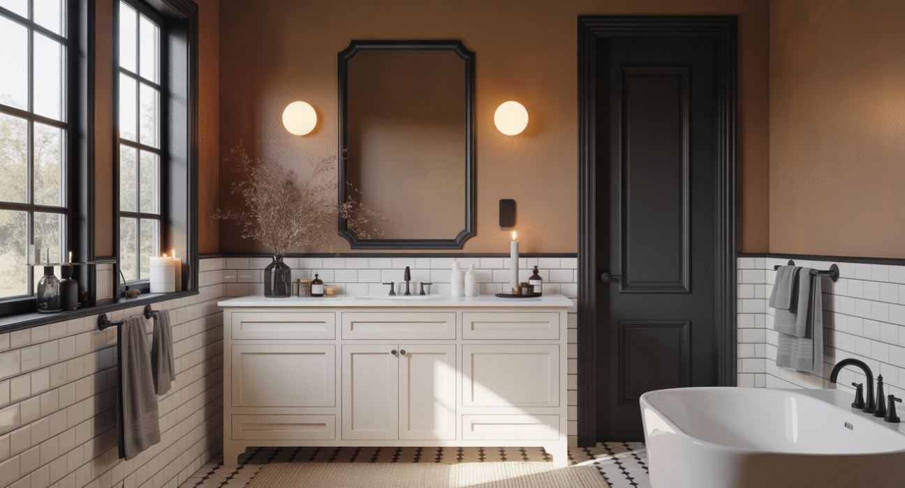 Black and Tan Bathroom Ideas