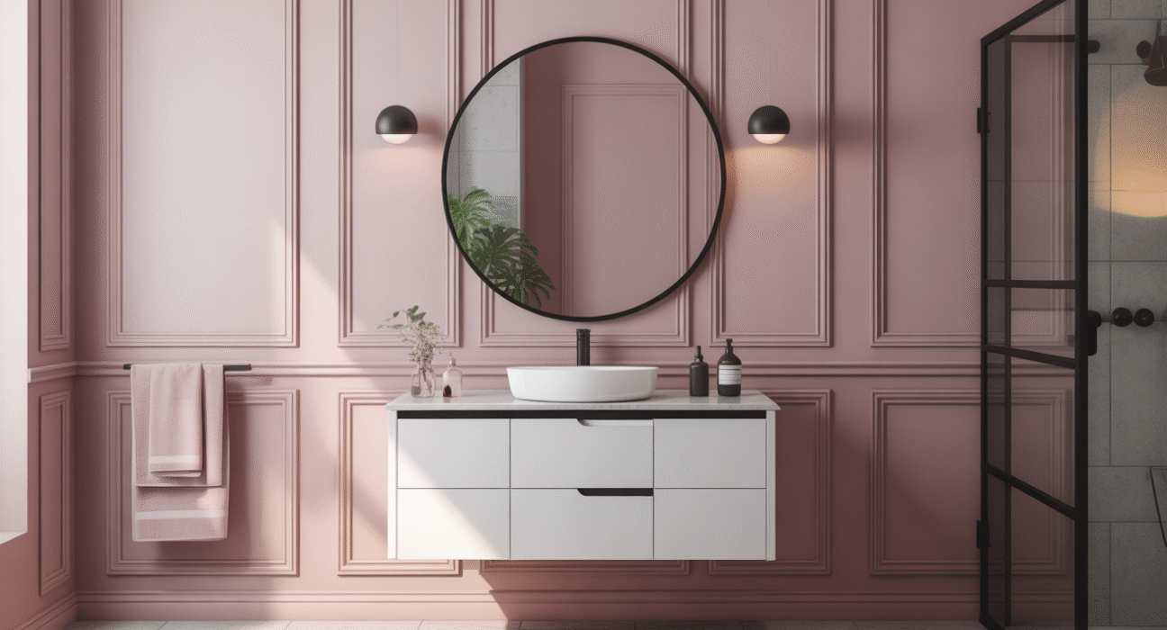 Pink and Black Bathroom Ideas