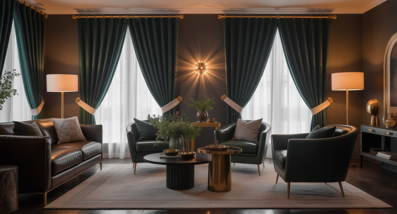 Green Curtains Living Room Ideas