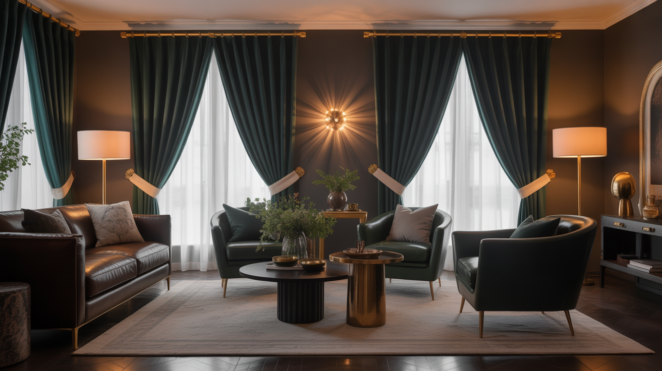 Green Curtains Living Room Ideas