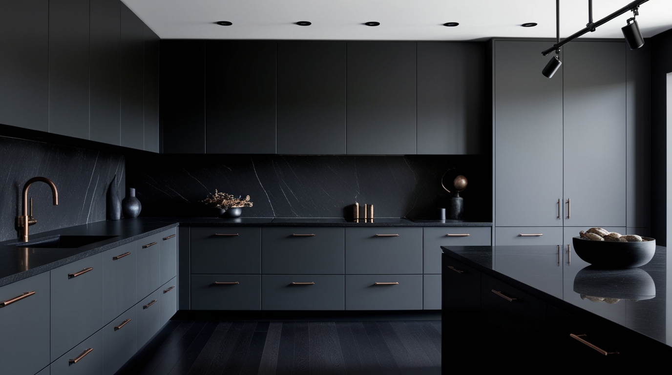 Black Countertops Kitchen Color Schemes