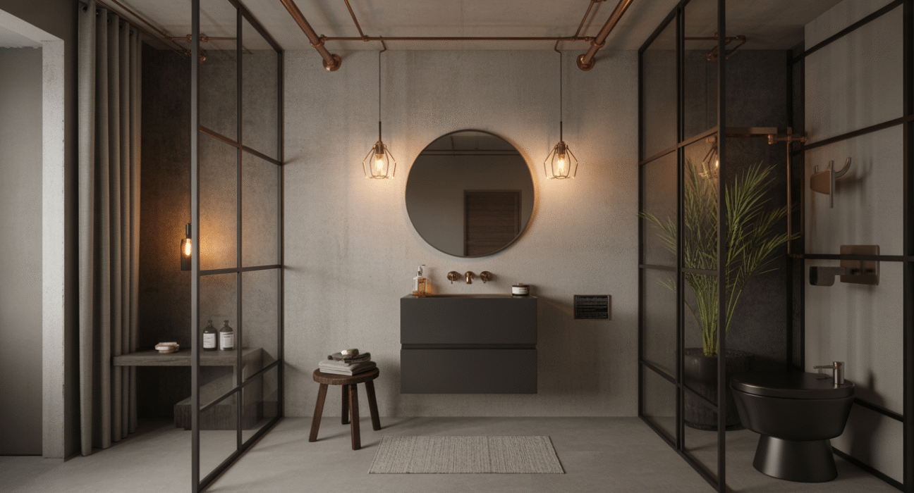 Black and Gold Bathroom