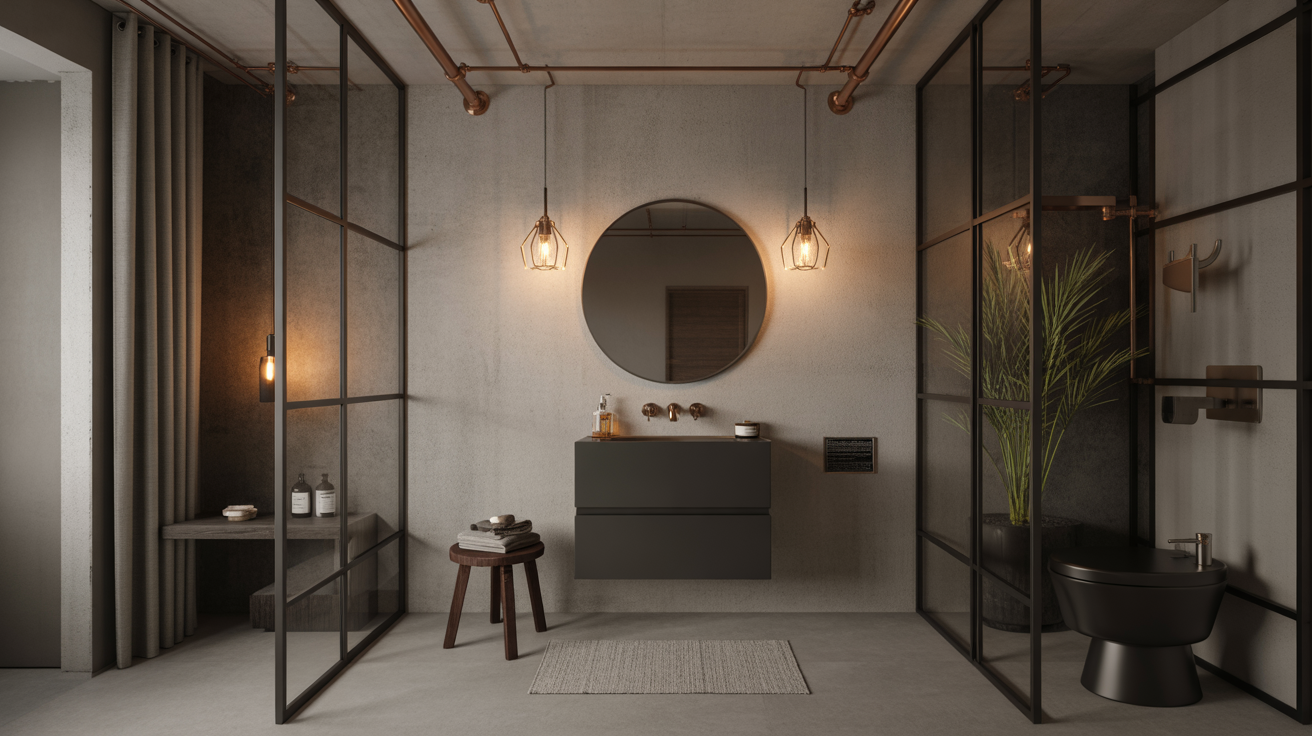 Black and Gold Bathroom