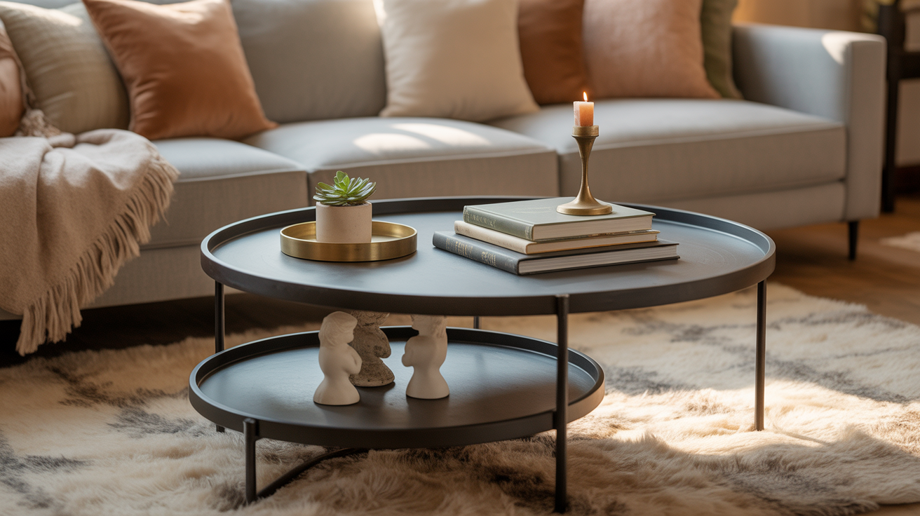 Circle Coffee Table Decor Ideas