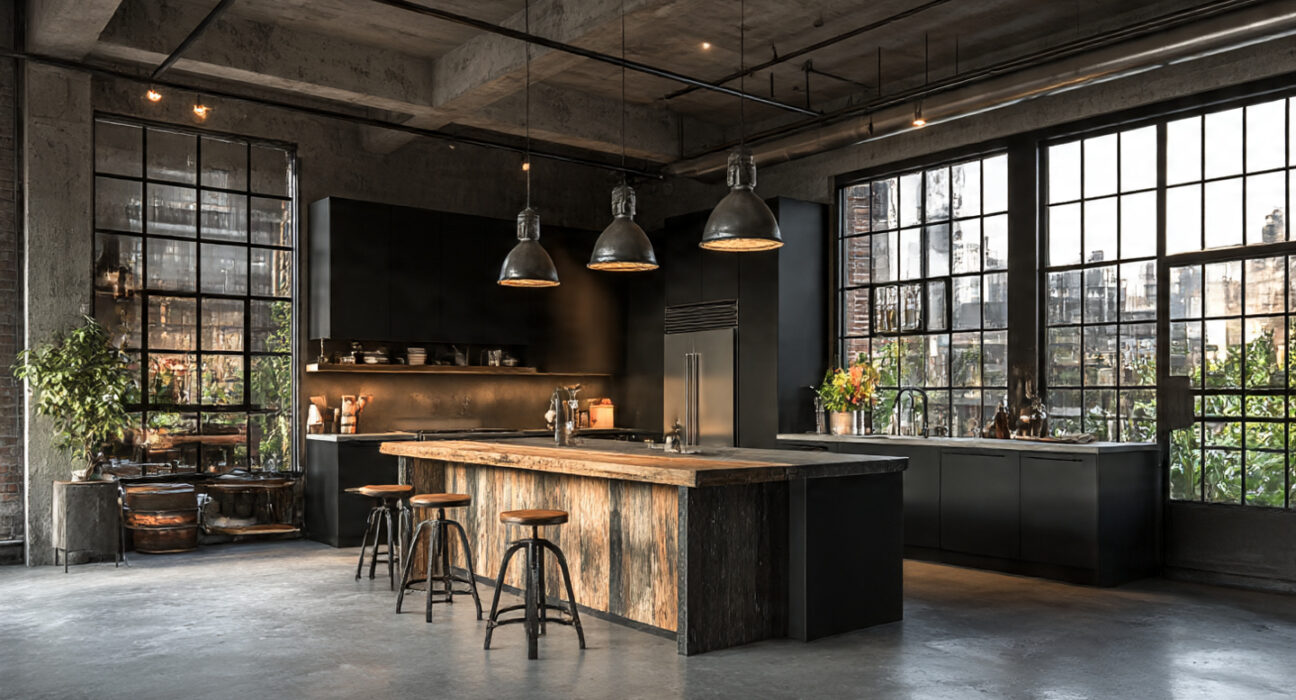 Black and Wood Kitchen Ideas