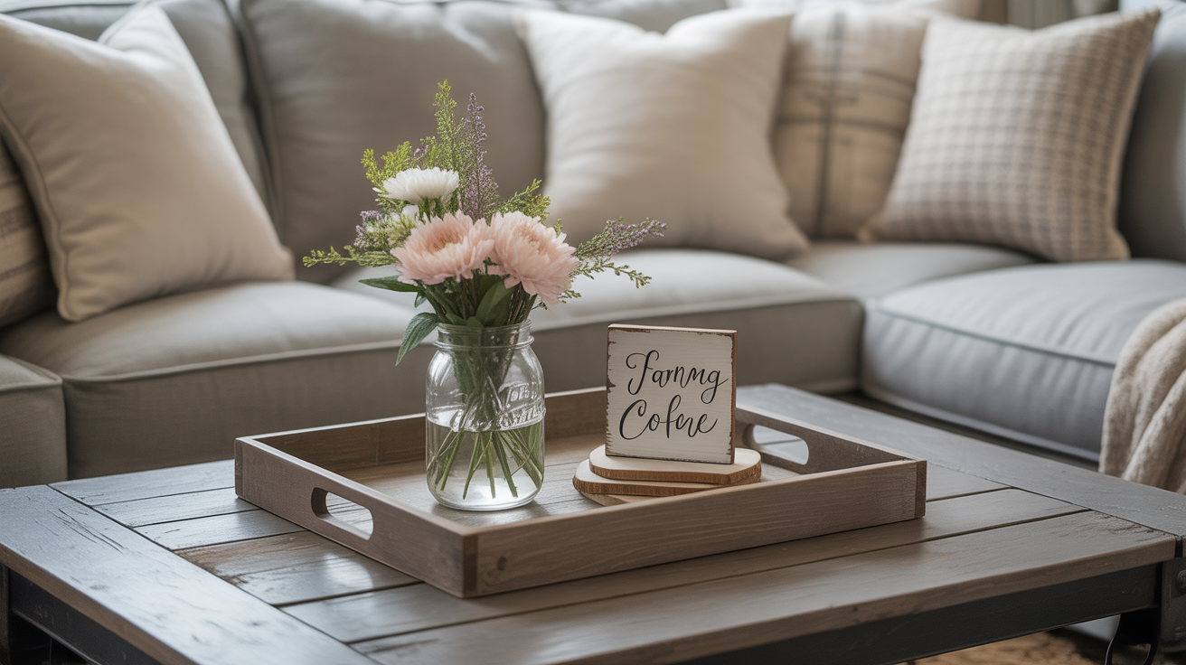 Farmhouse Coffee Table Decor Ideas