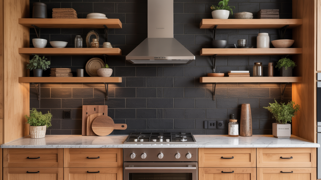 Black Backsplash Kitchen Ideas