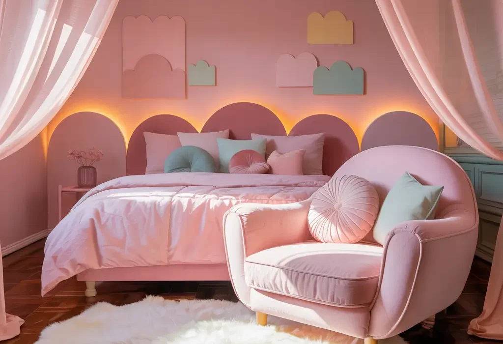 pink bedroom decor