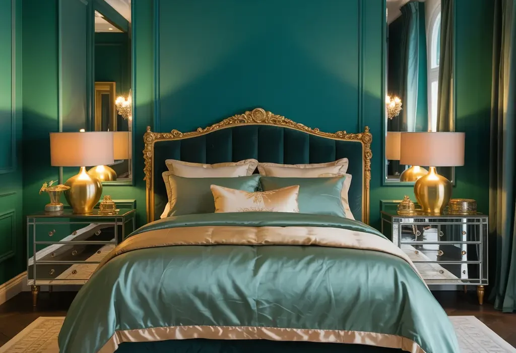 green bedroom decor