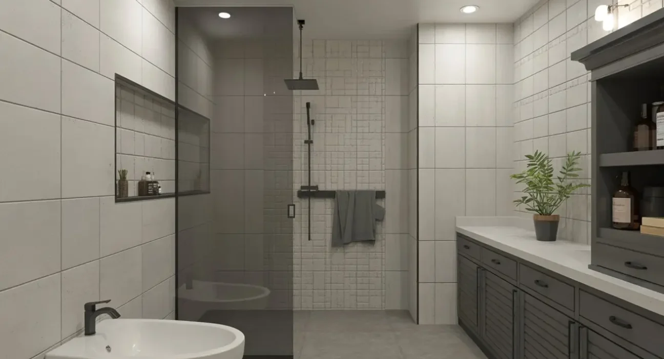 peel and stick floor tile bathroom