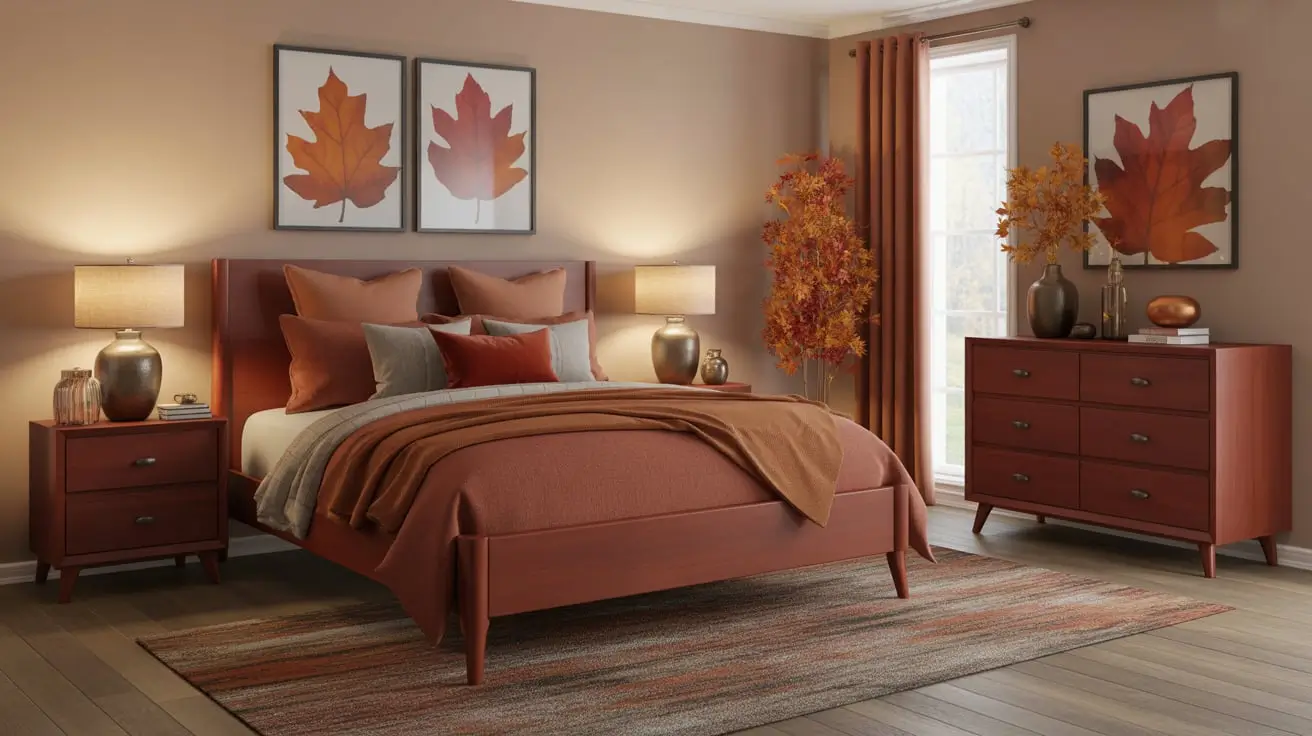 cherry wood bedroom decor ideas