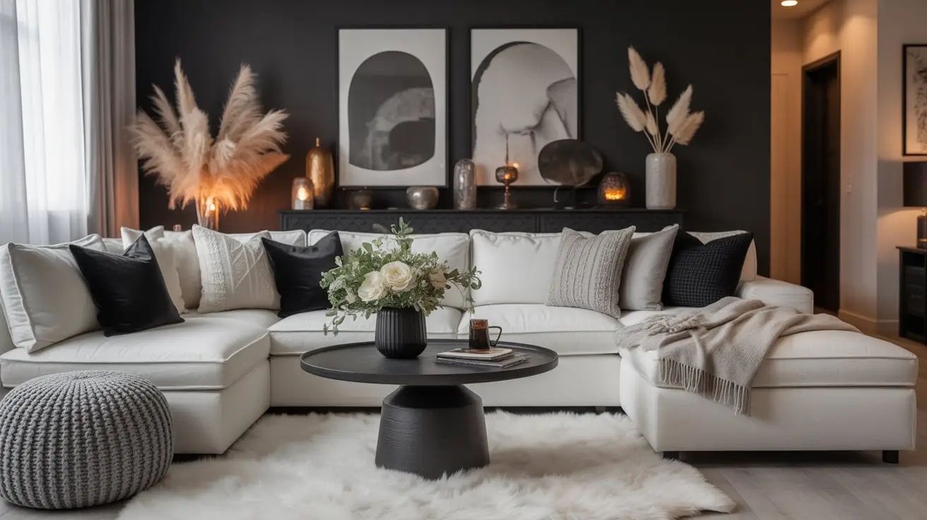 Black and White Living Room Decor