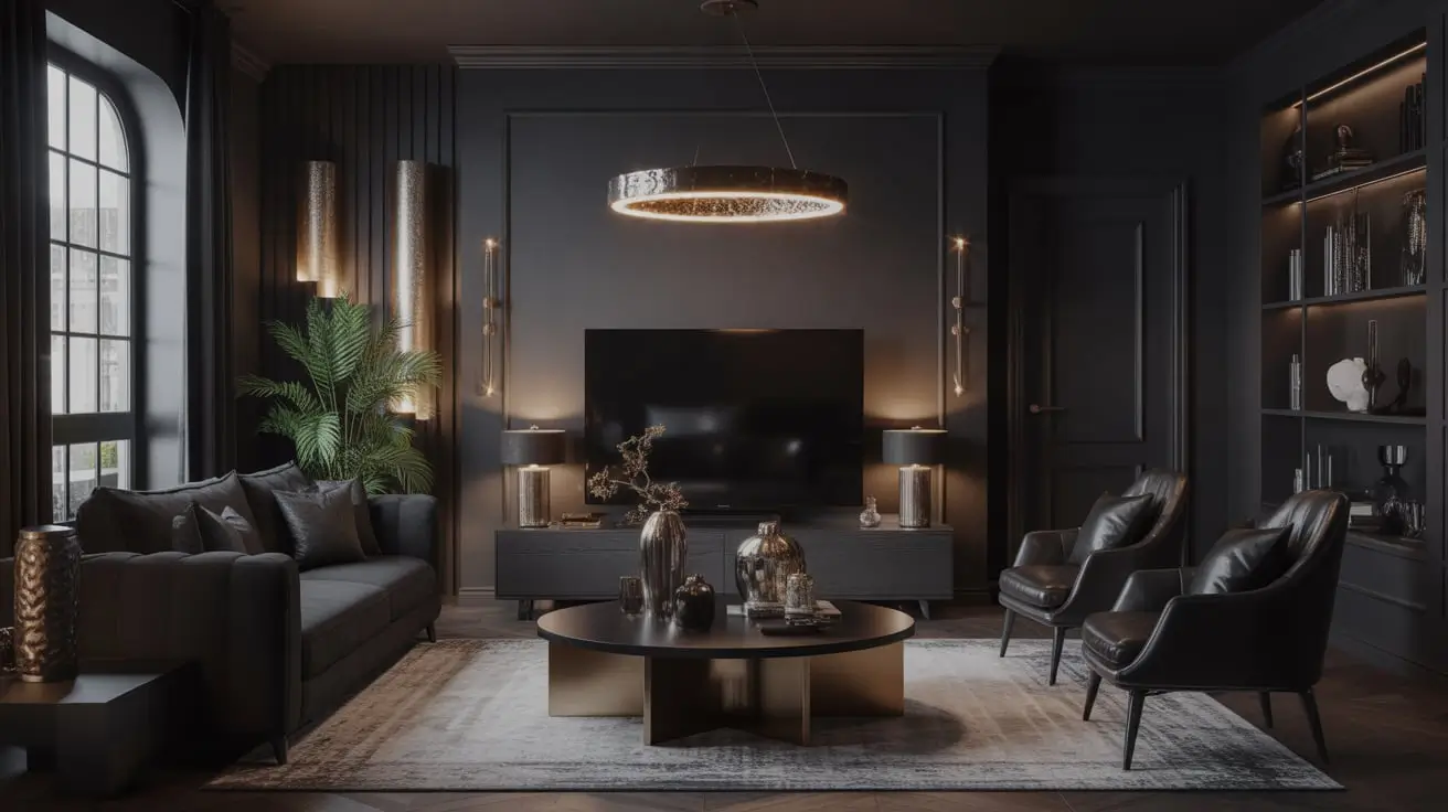 Black Living Room Decor Ideas
